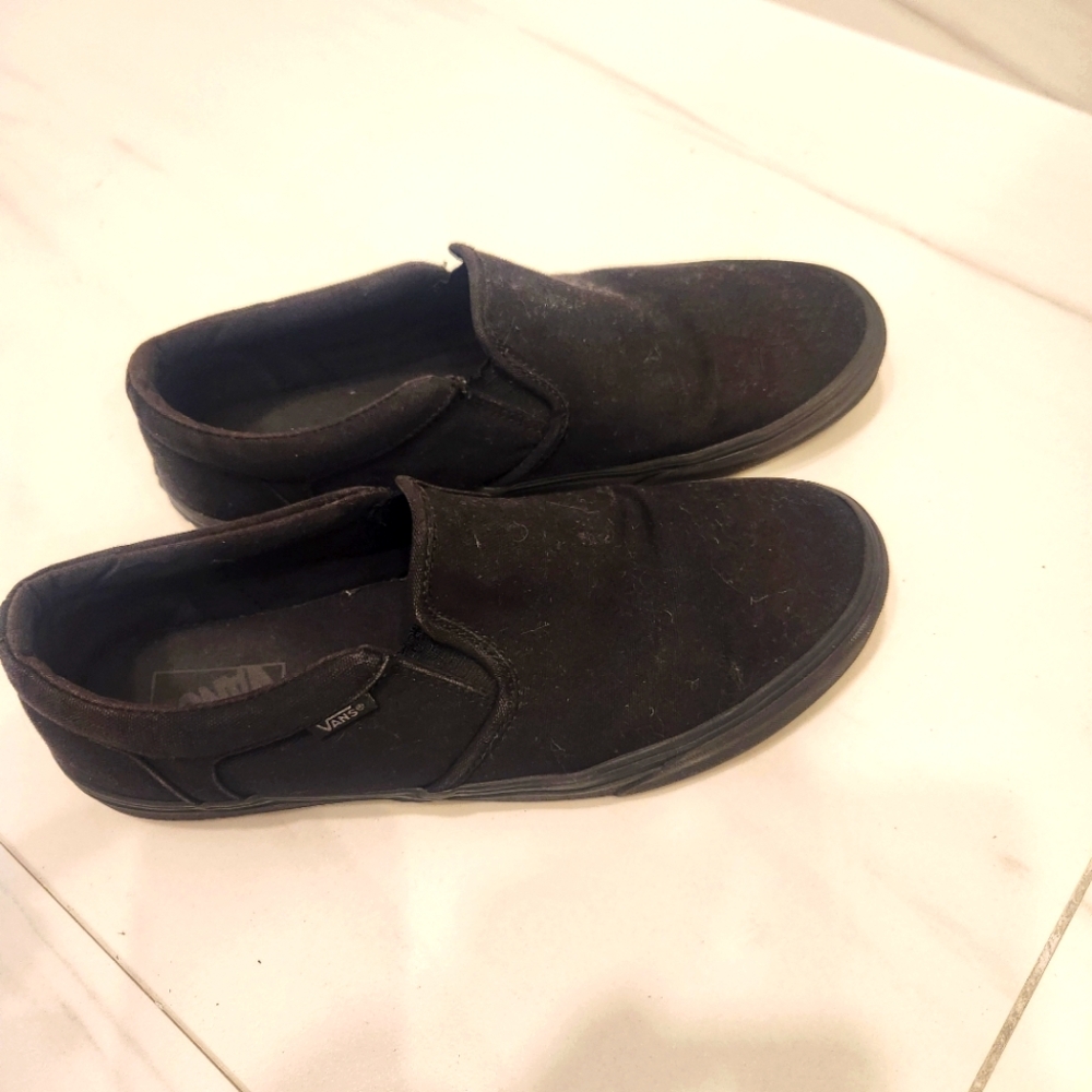 Vans Men's Black Slip-On Shoes 11.5
